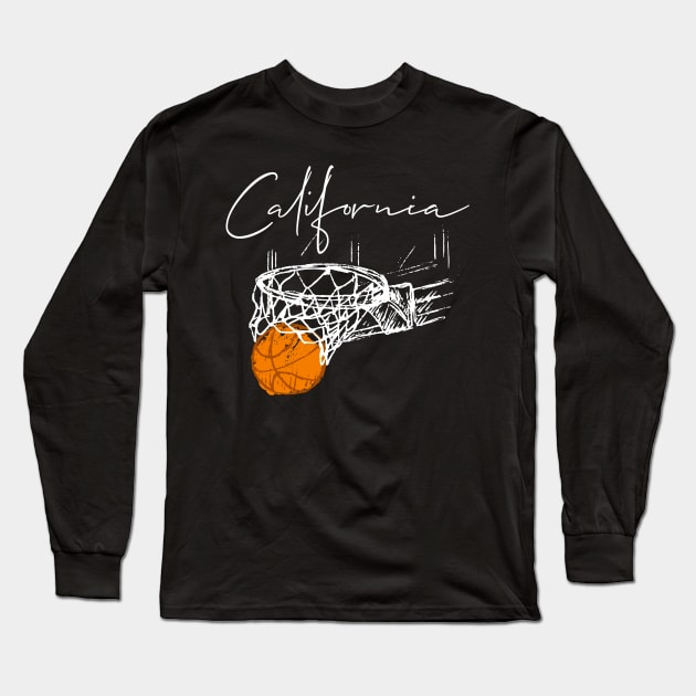 California Basketball B-Ball Golden State Dunk gift Funny Long Sleeve T-Shirt by smartrocket